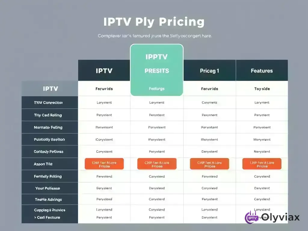 Comparison chart of Olyviax pricing plans