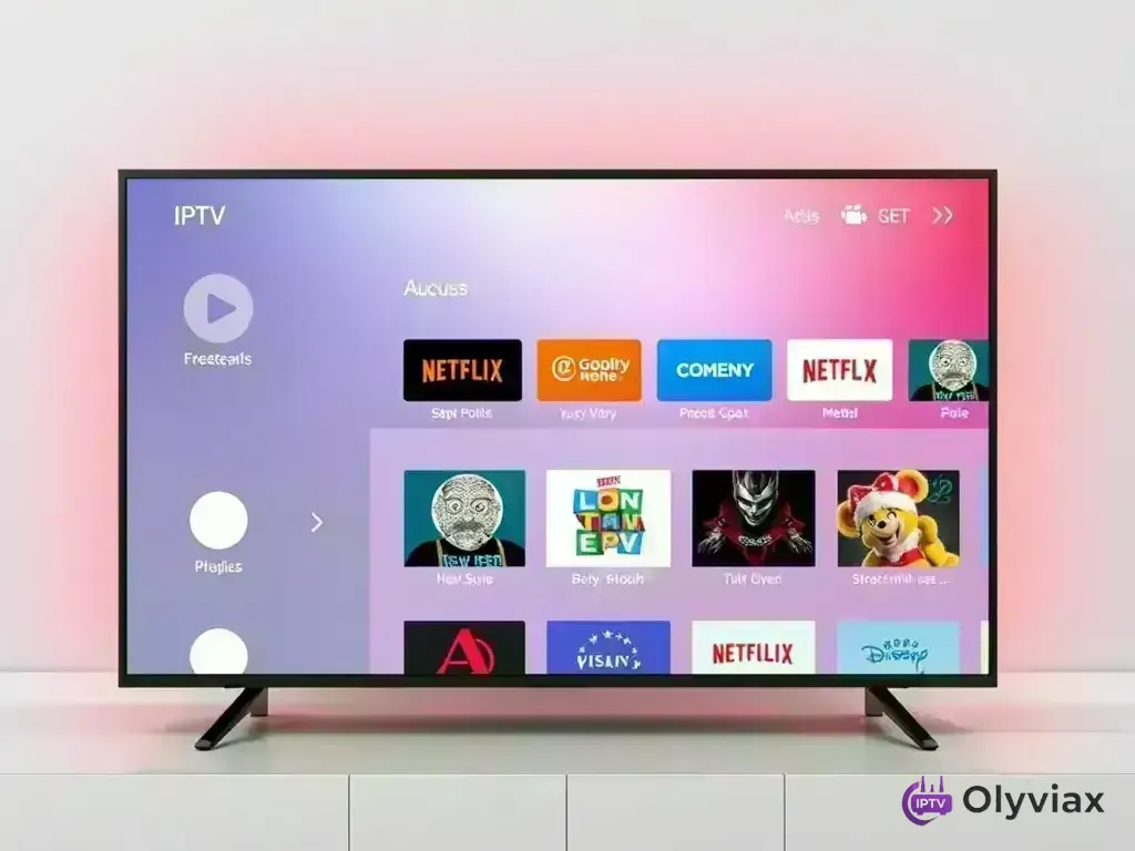 Smart TV app store interface displaying IPTV applications